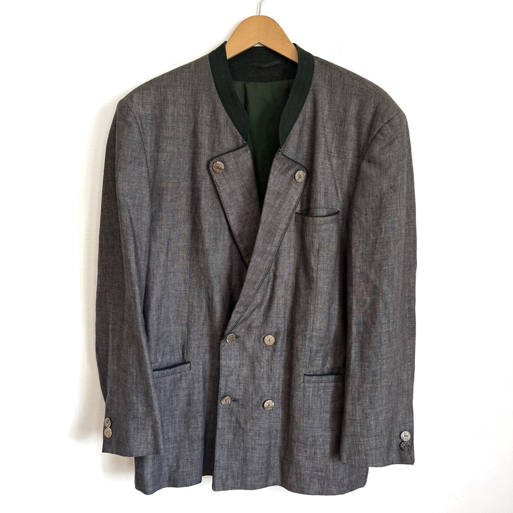 Lodenfrey Austrian Linen Jacket Loden Style Blazer Made in Austria L